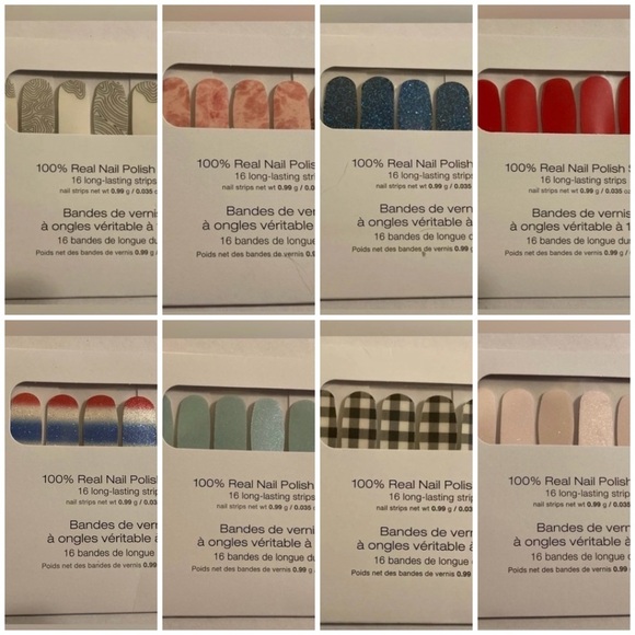 Color Street Other - COLOR STREET HUGE LOT 8 Sets of Various Patterns Real Nail Polish Strips NEW NWT